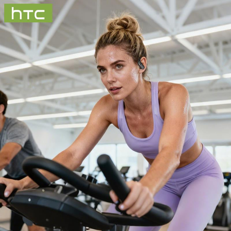 HTC NE61 Translation Wireless Bluetooth Earbuds, Heart Rate Monitor, IPX5 Waterproof, Support 134 Languages Real Time Bluetooth Translation, up to 45H Battery, Noise Cancelling Headphones, with LCD Full Color Touch Screen, Works with Ios & Android