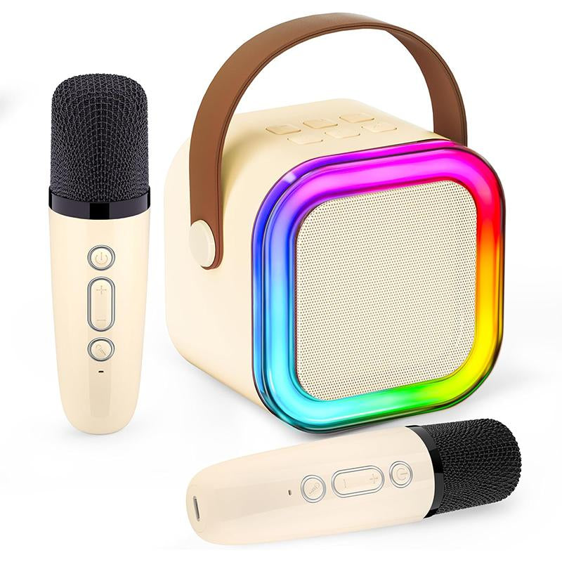 Mini Karaoke Machine for Kids, Toys Birthday Gifts Ideas for Girls Ages 4, 5, 6, 7, 8, 9, 10, 12+ Years Old, Portable Speaker with 2 Wireless Mics, Party Christmas Gifts for Girls Boys Deals