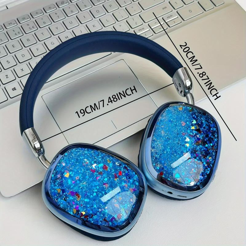 YANUQIA Foldable Wireless Headphones - Essential for Sports - Dreamy Quicksand - Ultra-Low Latency - High-Quality Sound - Rich Bass Headset Bluetooth