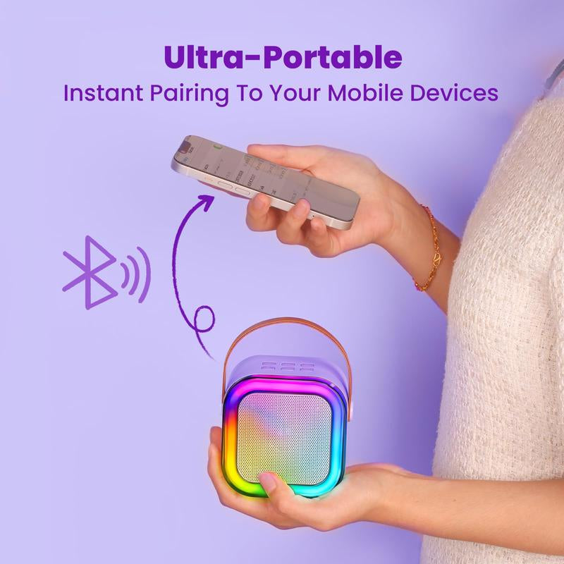 Mini Karaoke Machine for Kids, Toys Birthday Gifts Ideas for Girls Ages 4, 5, 6, 7, 8, 9, 10, 12+ Years Old, Portable Speaker with 2 Wireless Mics, Party Christmas Gifts for Girls Boys Deals