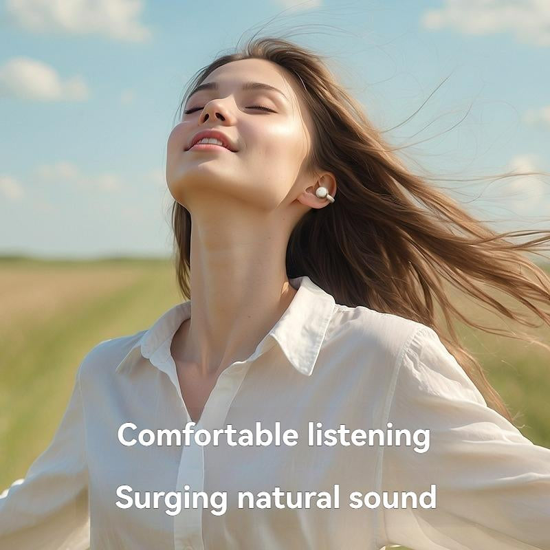 Wireless Clip-On Sports Headset, TWS Hifi Bass Stereo, HD Calling, Compatible with Android & Iphone, Ideal for Gaming & Business Use, Audio Wireless Earbuds