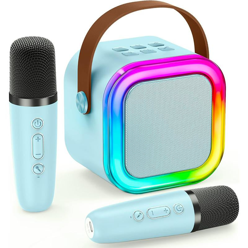 Mini Karaoke Machine for Kids, Toys Birthday Gifts Ideas for Girls Ages 4, 5, 6, 7, 8, 9, 10, 12+ Years Old, Portable Speaker with 2 Wireless Mics, Party Christmas Gifts for Girls Boys Deals