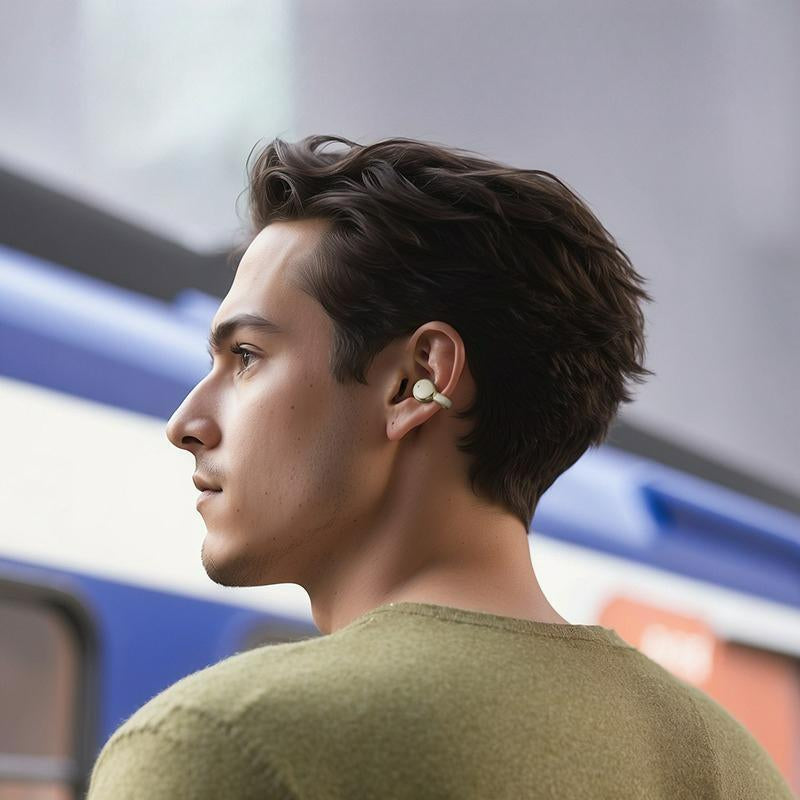 Wireless Clip-On Sports Headset, TWS Hifi Bass Stereo, HD Calling, Compatible with Android & Iphone, Ideal for Gaming & Business Use, Audio Wireless Earbuds