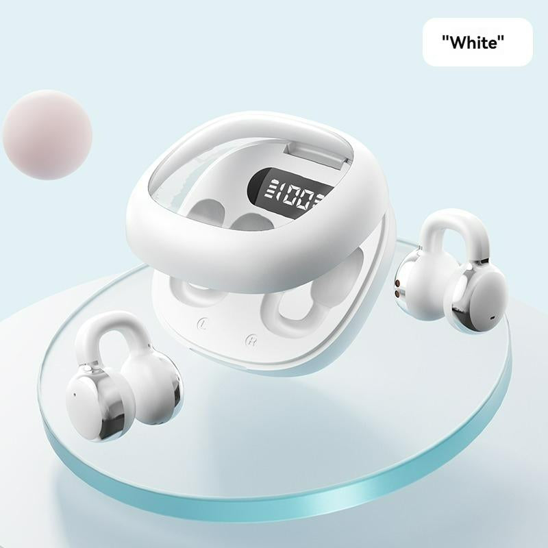 Wireless Clip-On Sports Headset, TWS Hifi Bass Stereo, HD Calling, Compatible with Android & Iphone, Ideal for Gaming & Business Use, Audio Wireless Earbuds