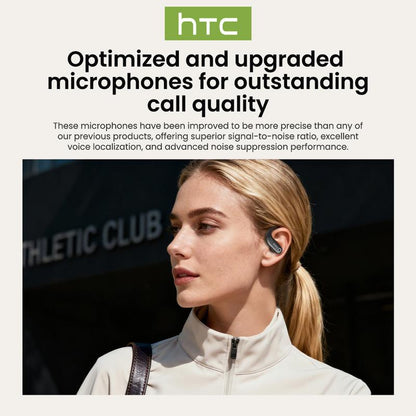 HTC NE61 Translation Wireless Bluetooth Earbuds, Heart Rate Monitor, IPX5 Waterproof, Support 134 Languages Real Time Bluetooth Translation, up to 45H Battery, Noise Cancelling Headphones, with LCD Full Color Touch Screen, Works with Ios & Android