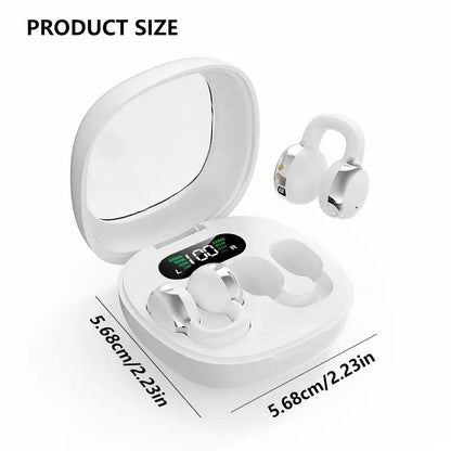 Wireless Clip-On Sports Headset, TWS Hifi Bass Stereo, HD Calling, Compatible with Android & Iphone, Ideal for Gaming & Business Use, Audio Wireless Earbuds