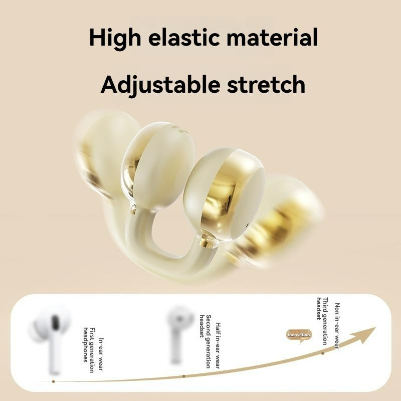 Wireless Clip-On Sports Headset, TWS Hifi Bass Stereo, HD Calling, Compatible with Android & Iphone, Ideal for Gaming & Business Use, Audio Wireless Earbuds