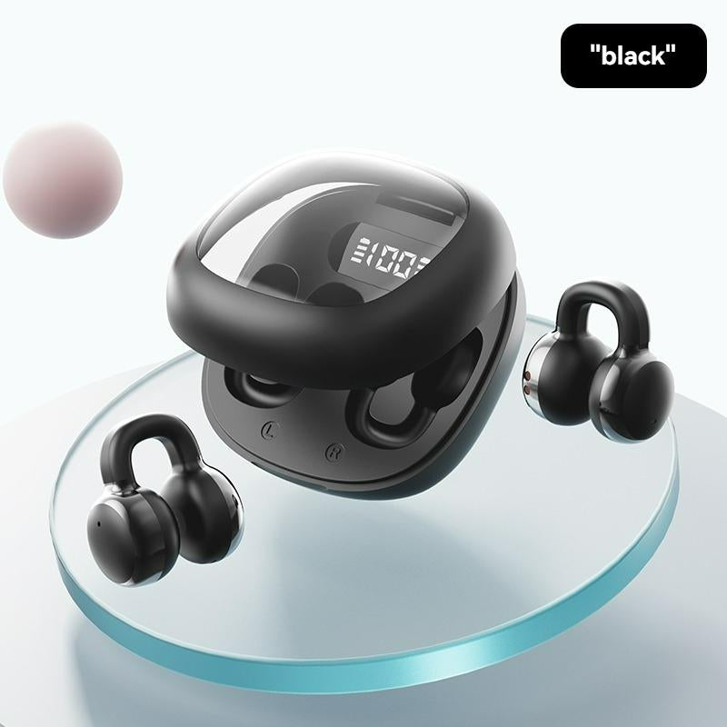 Wireless Clip-On Sports Headset, TWS Hifi Bass Stereo, HD Calling, Compatible with Android & Iphone, Ideal for Gaming & Business Use, Audio Wireless Earbuds